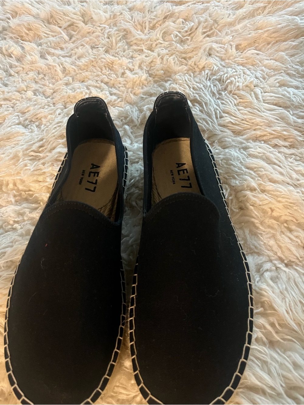 American Eagle Outfitters Black Espadrille Slip-On Shoes
